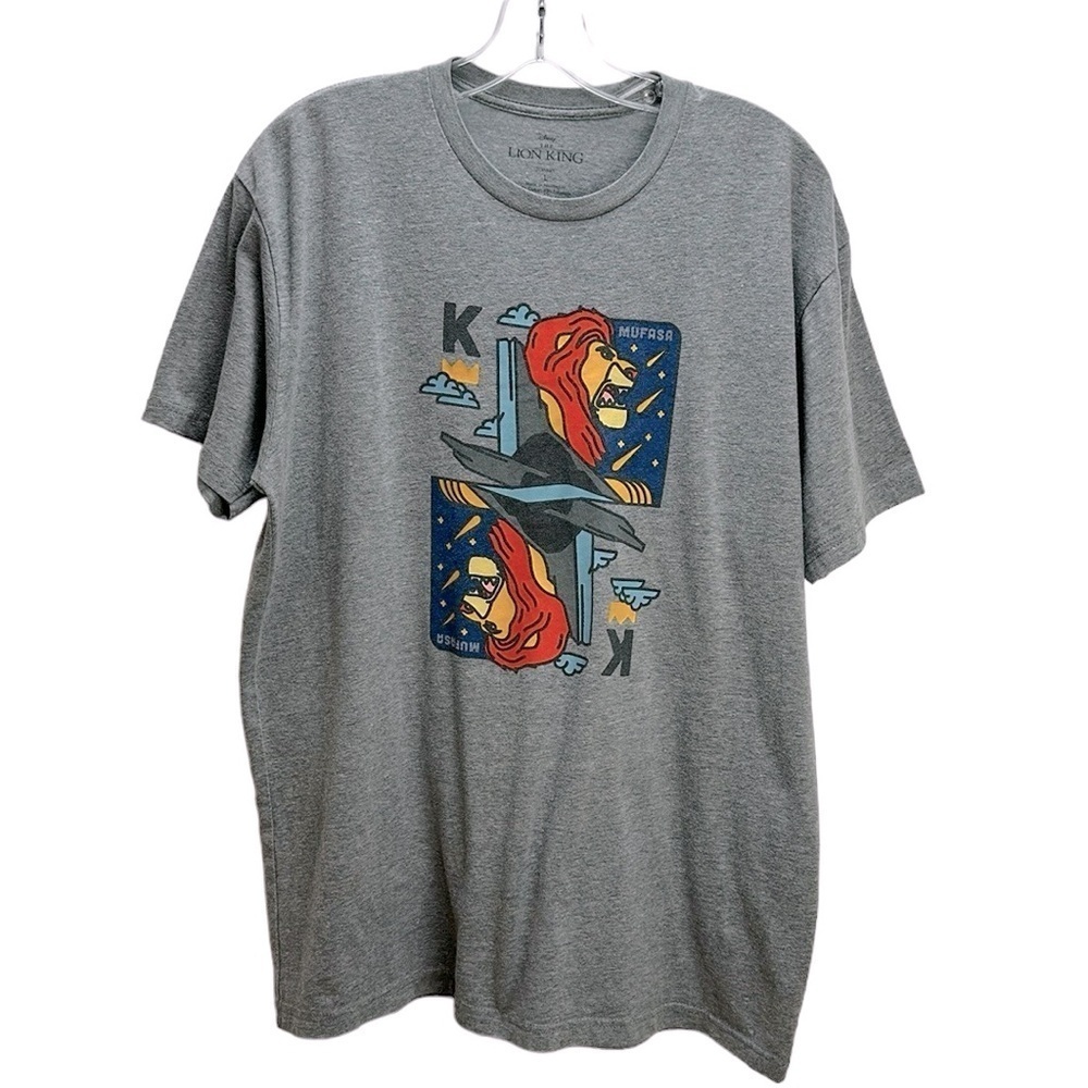 Disney The Lion King Mufasa Card Graphic T-Shirt Tee Size Large